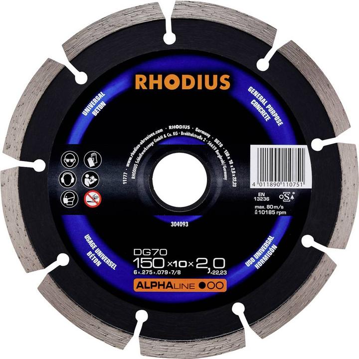 Actual product image Rhodius 304093 Diamanttrennscheibe 150 mm 1 St. Beton