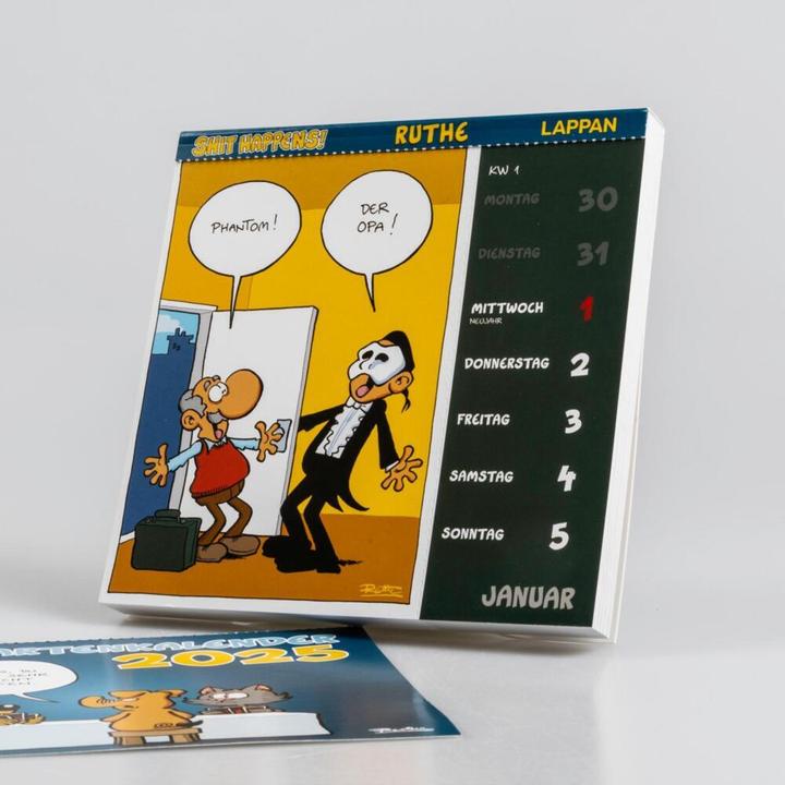 Image du produit Shit happens! Calendrier de cartes postales 2025 (17,5 x 17,5 cm, Non contraignant, Allemand)