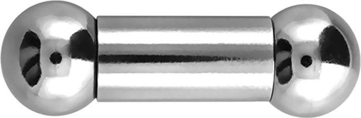 Actual product image Star Piercing Barbell silver with two balls (without brass, Surgical steel 316L)