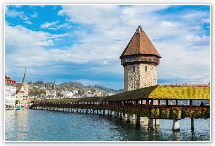 Actual product image Trenddeko Wooden bridge in Lucerne (30 x 20 cm)