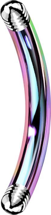 Star Piercing Micro Bananen-Stab farbig (ohne Messing, Chirurgenstahl 316L)