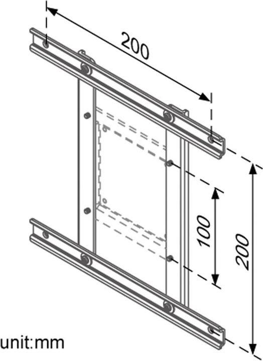Actual product image Roline VESA adapter 100x100 - 200x200, variable (Mounting- / Adapterplates)