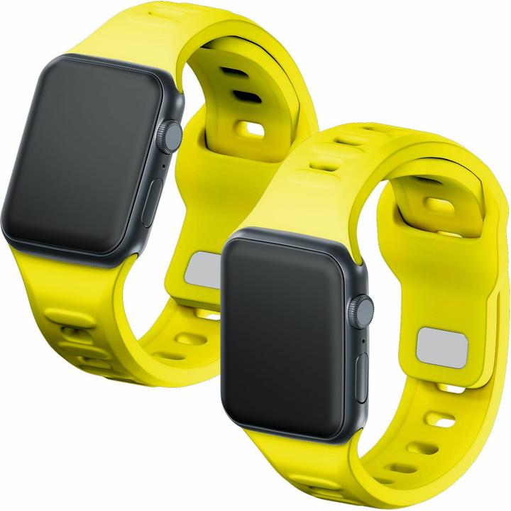 Produktbild 3MK Silicone Watch Strap żółty/yellow dla Apple Watch 38/40/41mm (Edelstahl, Silikon, 3, 4, 9, Ultra)