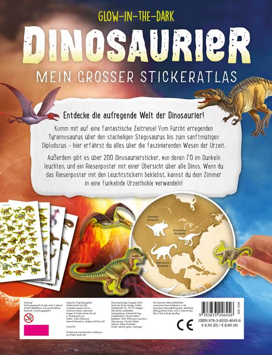 Image du produit Panini Glow-in-the-Dark Dinosaurier: Mein grosser Stickeratlas