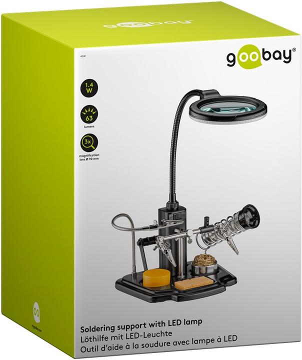 Produktbild Goobay Löthilfe mit LED-Leuchte (Stütze/Hand)