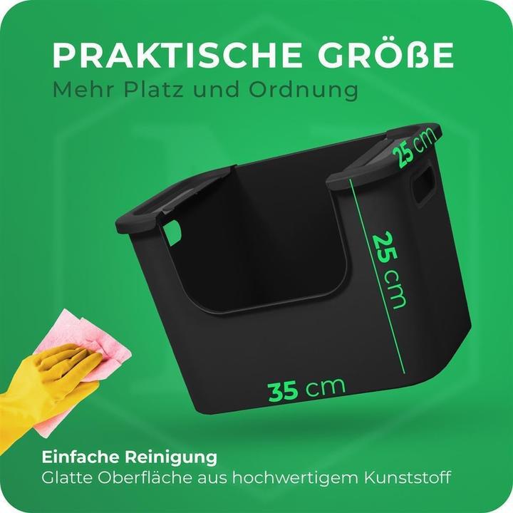 Immagine prodotto Novaliv 6x Aufbewahrungsbox Bad Organizer Kleiderschrank Schubladen Ordnungssystem Schwarz Wohnmobil