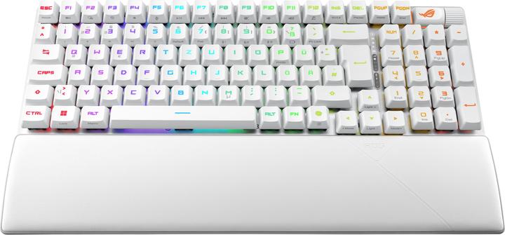 Actual product image ASUS Tastatur ROG Strix Scope II 96 RX Wireless WHT (DE, Wireless, Cable)