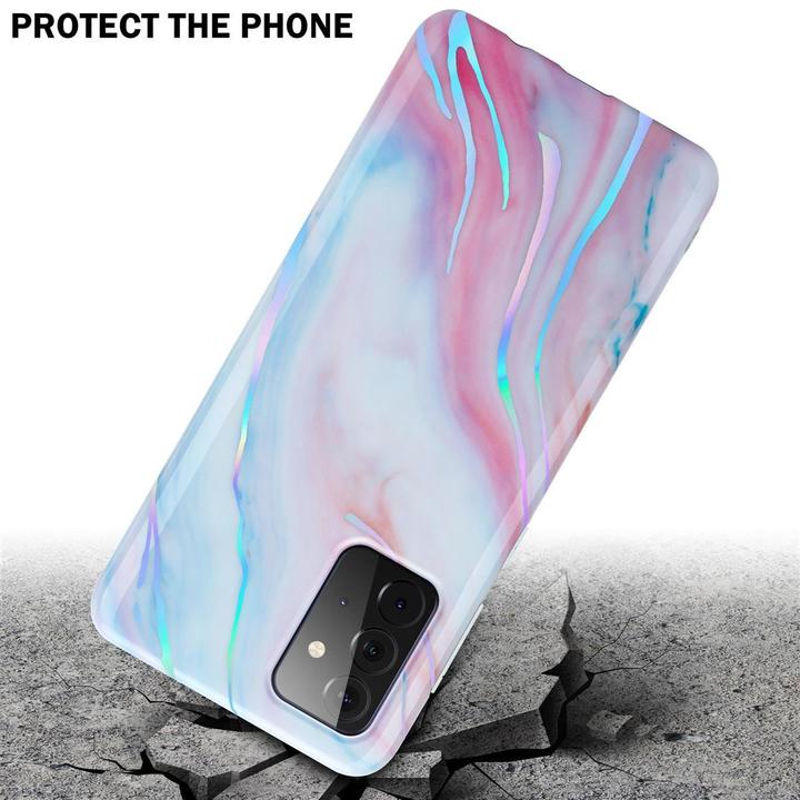 Productafbeelding Cadorabo IMD TPU kleurrijke marmeren hoes (Samsung Galaxy A72)