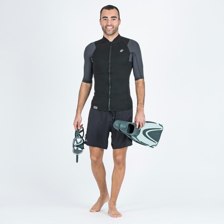 Immagine prodotto Subea YULEX100 manica corta da uomo con protezione UV 1,5 mm - nero (1 mm, XL)
