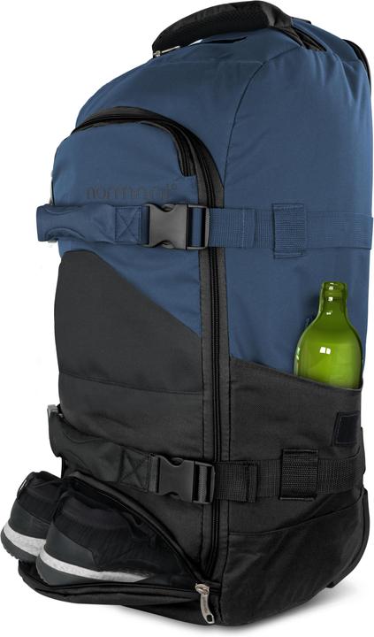 Immagine prodotto Normani Reisetasche mit Rucksackfunktion 90L mit Regenüberzug Schwarz/Navy (90 l, L (90 - 115l))