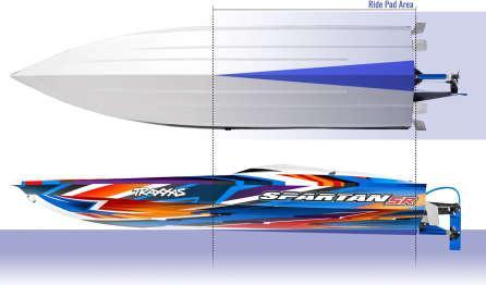 Immagine prodotto Traxxas BOAT SPARTAN SR 1037mm 1:10 EP RTR RED TQi 2.4GHz SENZA caricatore e SENZA batteria
