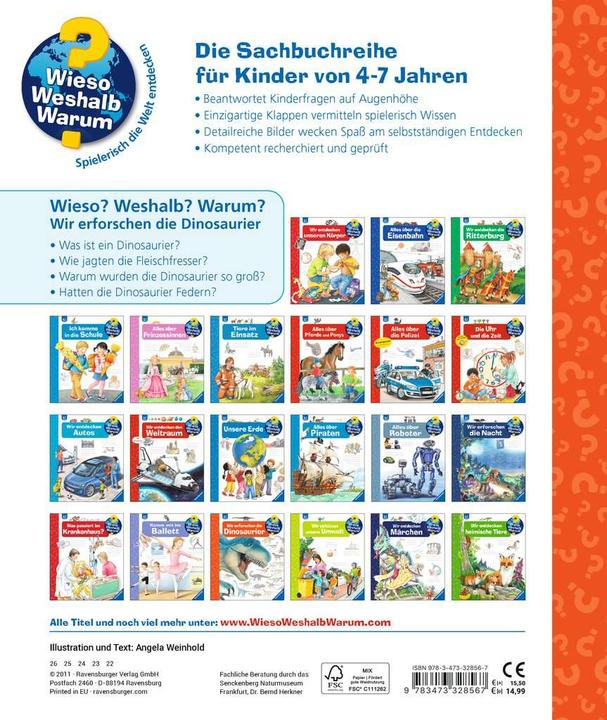 Immagine prodotto Ravensburger Wir erforschen die Dinosaurier (Tedesco, Angela Weinhold, 2011)