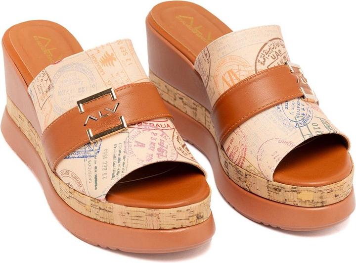 Actual product image ALV by Alviero Martini Damen Keil-Sandalen - Modell Estrada - 100% Polyurethan (39)