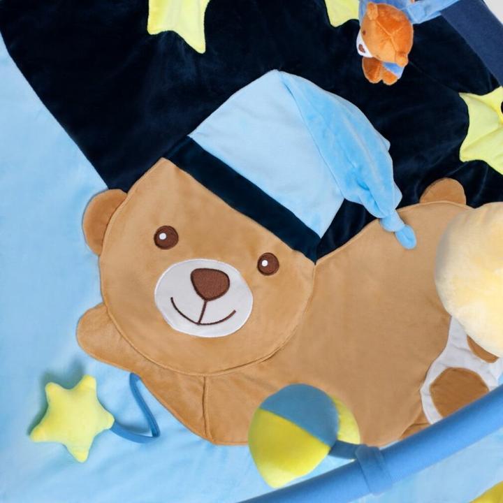Produktbild Playto Spieldecke mit Melodie spici teddybär blau