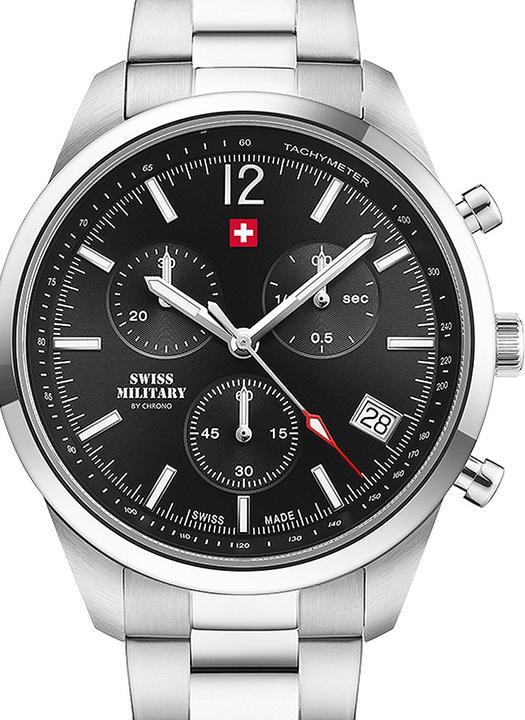 Swiss Military SM34097.01 Chronograph Herrenuhr 42mm 5ATM (Chronograph, 42 mm)