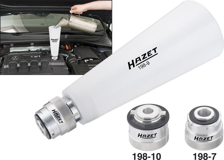 Immagine prodotto HAZET Imbuto per olio motore 198-9/2 ∙ Numero utensili: 2