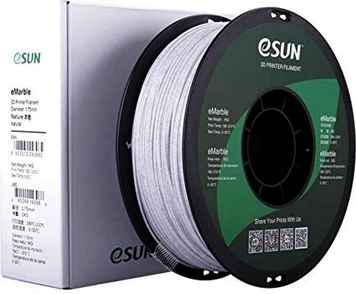 Produktbild eSUN EMARBLE 1,75mm NATURAL 1kg (PLA+, 1.75 mm, 1000 g, Transparent)
