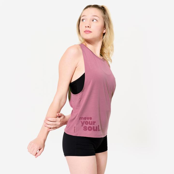 Produktbild Domyos Dance-Top Damen Modern Jazz weiter Armausschnitt - violett (M)