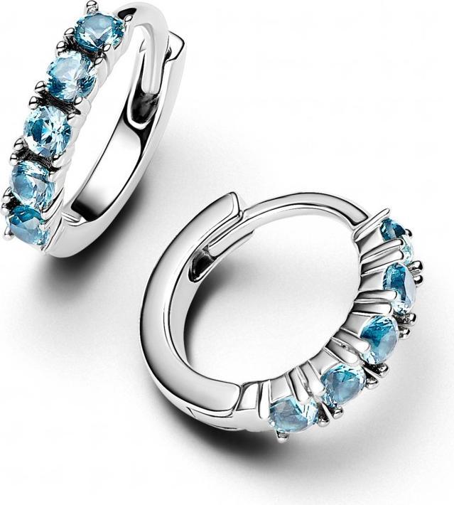 Image du produit Pandora Boucle d'oreille Huggie bleue (Argent 925)