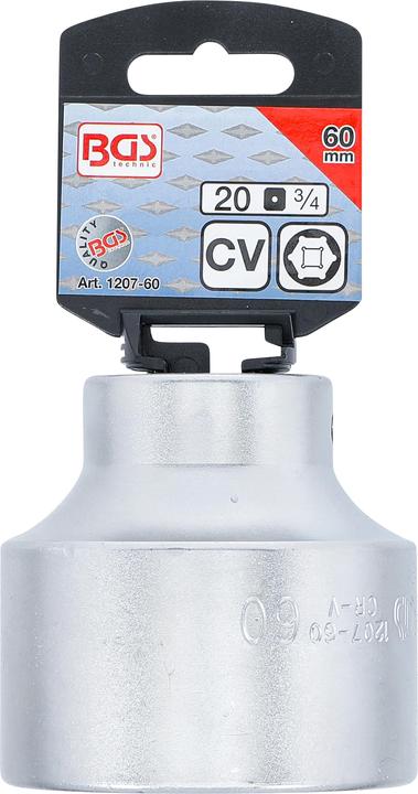 Produktbild BGS Steckschlüssel-Einsatz Sechskant Antrieb Innenvierkant 20 mm (3/4") SW 60 mm (60 mm)