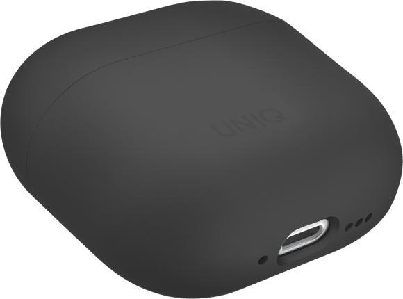Actual product image Uniq case Lino AirPods 4 Silicone ash grey