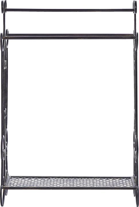 Image du produit Beliani Porte-serviettes aspect antique noir 60 x 90 cm sur pied 3 bras GLADIS