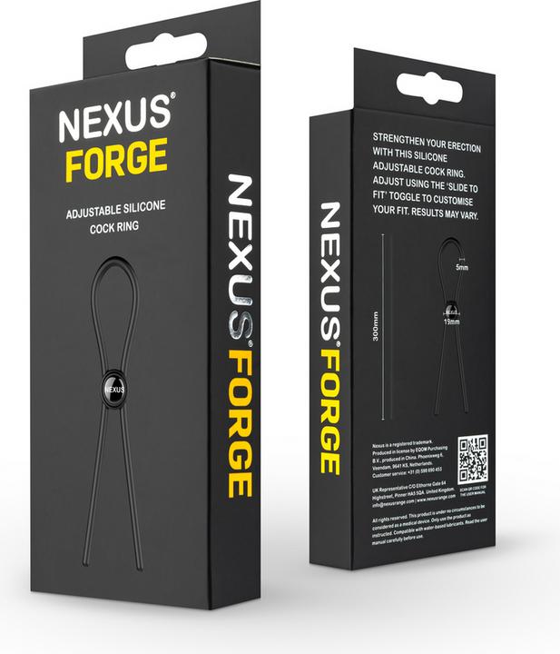 Actual product image Nexus Forge - Adjustable Penis Ring - Black (4 cm)