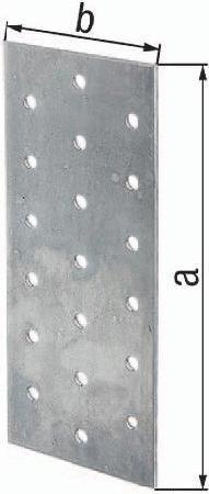 Immagine prodotto Alberts Piastra forata 200 x 60 mm, zincata sendzimir, 1 pz. (Lamiera forata, 1 pz.)