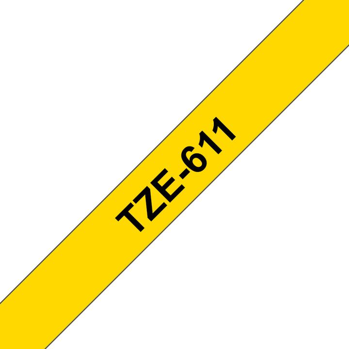 Actual product image Brother Tze-611 (0.60 cm, Black)