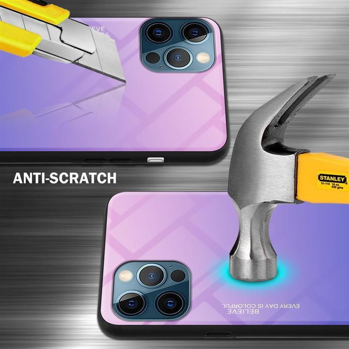 Actual product image Cadorabo TPU 2 colors glass cover (Realme 12 Pro+, Apple iPhone 12)