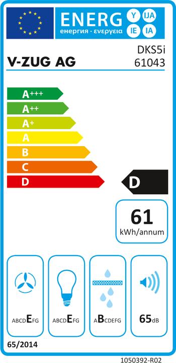 Energie-Label V-Zug DKS5in (Unterbauhaube)