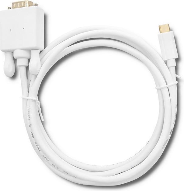 Immagine prodotto Qoltec 50419 adattatore cavo video USB Tipo-C VGA (D-Sub) Bianco (2 m, DisplayPort)