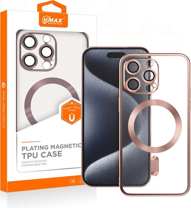Image du produit Vmax Coque en TPU pour iPhone 15 Pro Max 6,7" or rose (Apple iPhone 15 Pro Max)