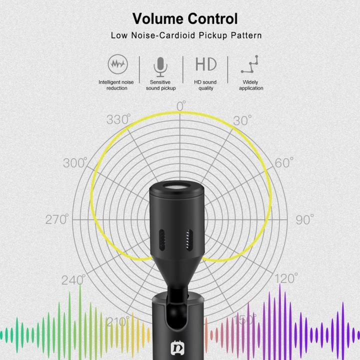 Produktbild Puluz 3.5mm Jack Mobile Phone Single Directional Adjustable Microphone (Black)