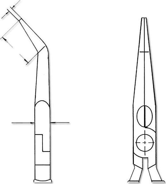 Immagine prodotto Knipex Pinza per meccanica - con becchi mezzotondi con tronchese (pinza a becchi di cicogna) 26 16 200 SB (200 mm)