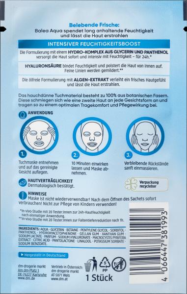 Image du produit dm Balea Masque en tissu Aqua