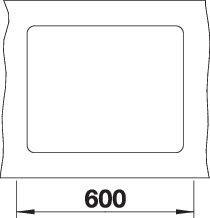 Produktbild Blanco Subline 500-F (Aufsatzspülbecken, 42.70 cm, 52.70 cm)