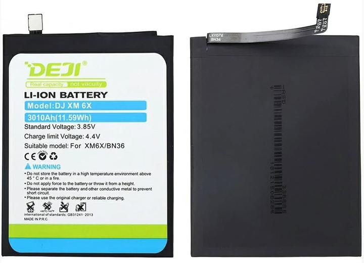 Immagine prodotto DEJI Batteria di ricambio Xiaomi MI A2 BN36 3010mAh