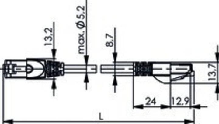 Actual product image Telegärtner MP8 FS 600 (S/FTP, CAT6a, 5 m)