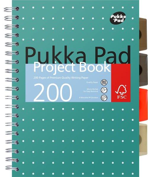Pukka Fun Pukka Metallic Organiserbook B5 liniert 100 Blatt (Liniert, Kein Einband)