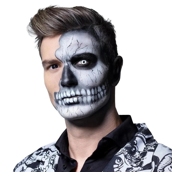 Produktbild Boland 3 Monats Kontaktlinsen Duo Linsen Skullface 2 Farbig 2 Stück (Mehrfarbig)