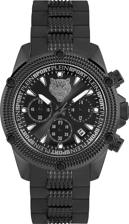 Plein Sport PSDBA1023 Cronografo Hurricane 44mm 5ATM (Orologio da polso analogico, 44 mm)
