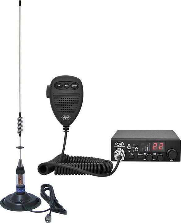 PNI Package CB ESCORT HP 8000L ASQ Radio + Antenne CB ML70 (7 km)