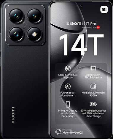 Xiaomi 14T Pro 5G Dual Sim 12GB RAM 512GB - Schwarz (512 GB, Titanschwarz, 6.60", Dual SIM, 5G)