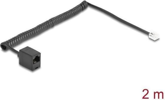 Actual product image Delock Telephone cable / spiral cable RJ11 plug to RJ45 socket