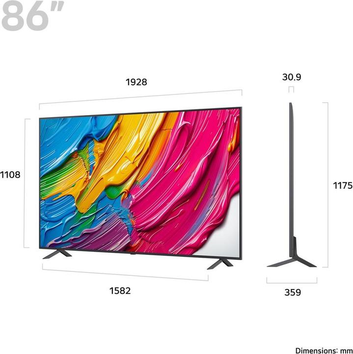 Actual product image LG 86QNED80A6A (86", QNED80, QNED, 4K, 2025)