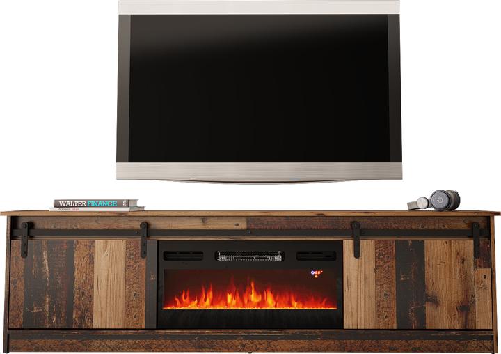 Image du produit Cama RTV GRANERO + meuble de cheminée 200x56.7x35 vieux bois