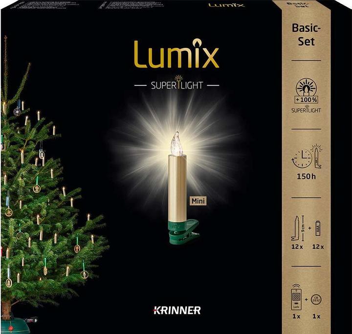 Produktbild Krinner LED Christbaumkerze Superlight Starter-Set (12 x)