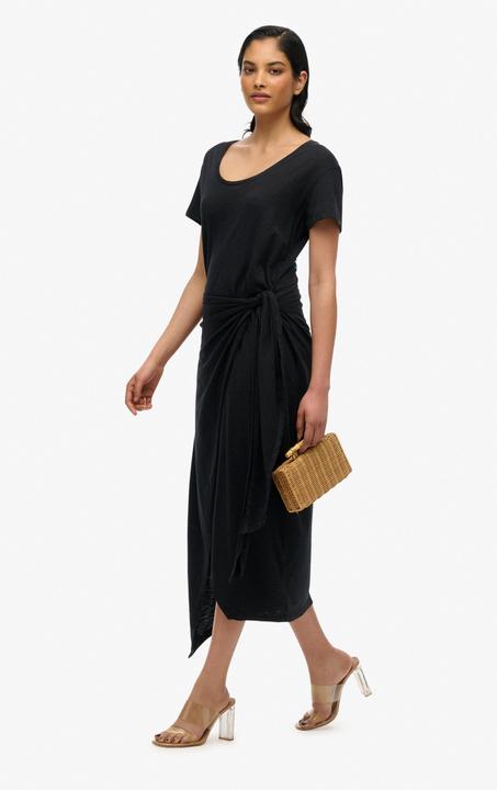 Image du produit Superdry SLUB MIDI WRAP DRESS Dames Jurk (16)