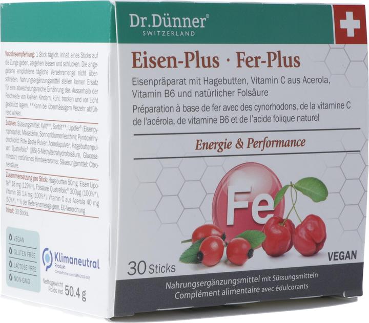 Produktbild Dr. Dünner Eisen-Plus Stick (30 Stück, Stift, 85 g)